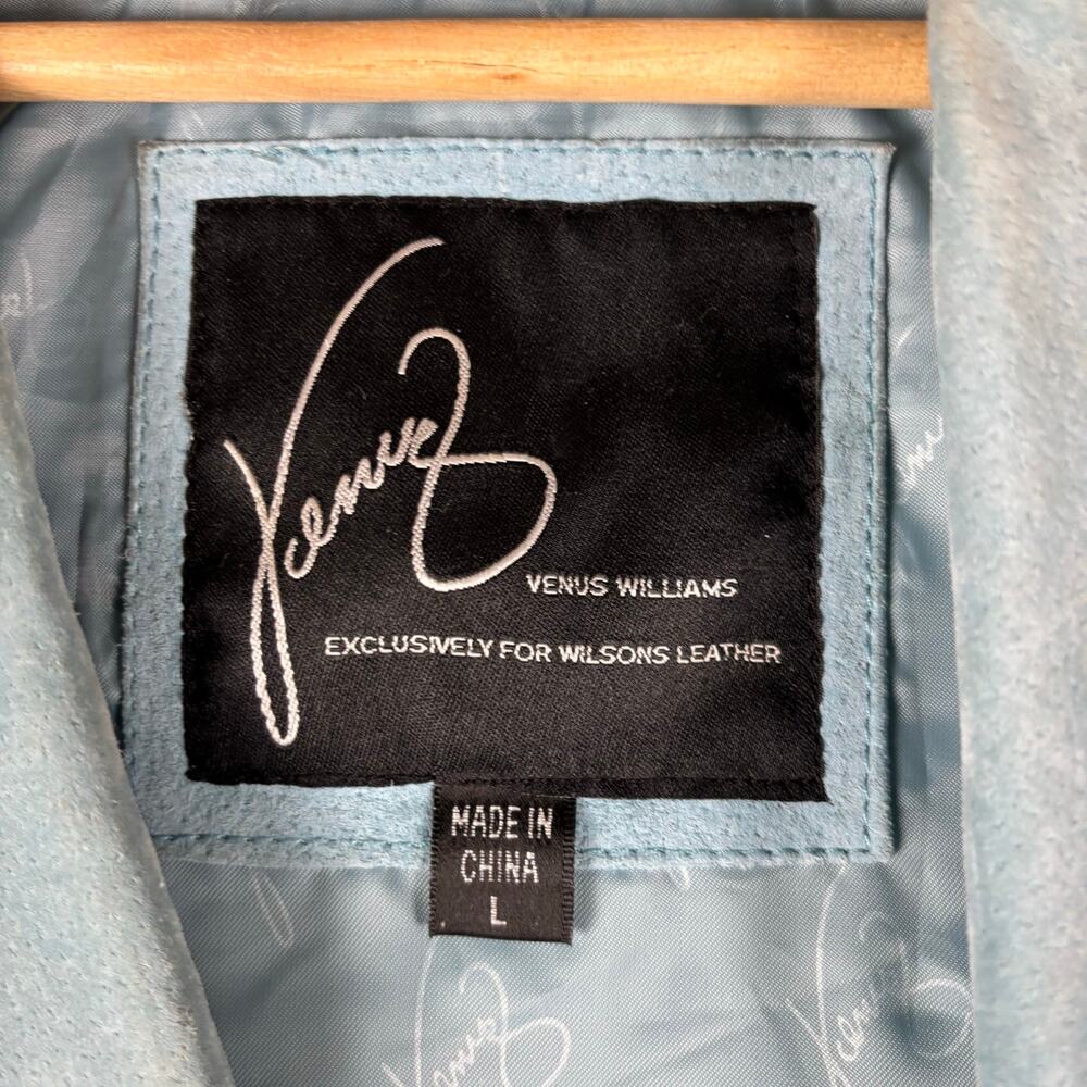 Vintage Wilsons Leather Venus Williams RARE Blue Suede Leather Full Set XL - Picture 3 of 16
